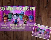Super Monsters Birthday Party Invitation - Personalized | Canva Template | Fun Monster Theme | Kids' Invite | Digital Download