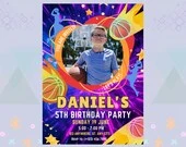 Basketball birthday invitation, kids birthday party invitation, personalized birthday invitation, basketball theme birthday invitation