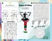 Ronaldo Birthday Activity Sheet: Soccer Party Games (Digital File)