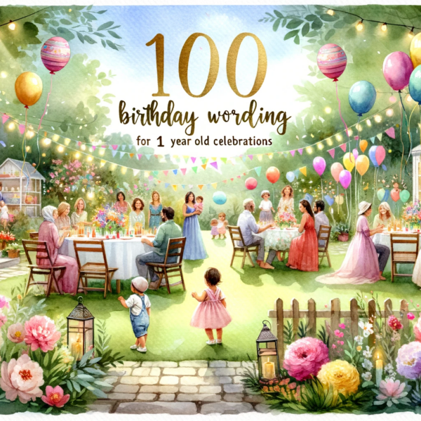 100 Birthday Invitation Wording for 1 Year Old Celebrations