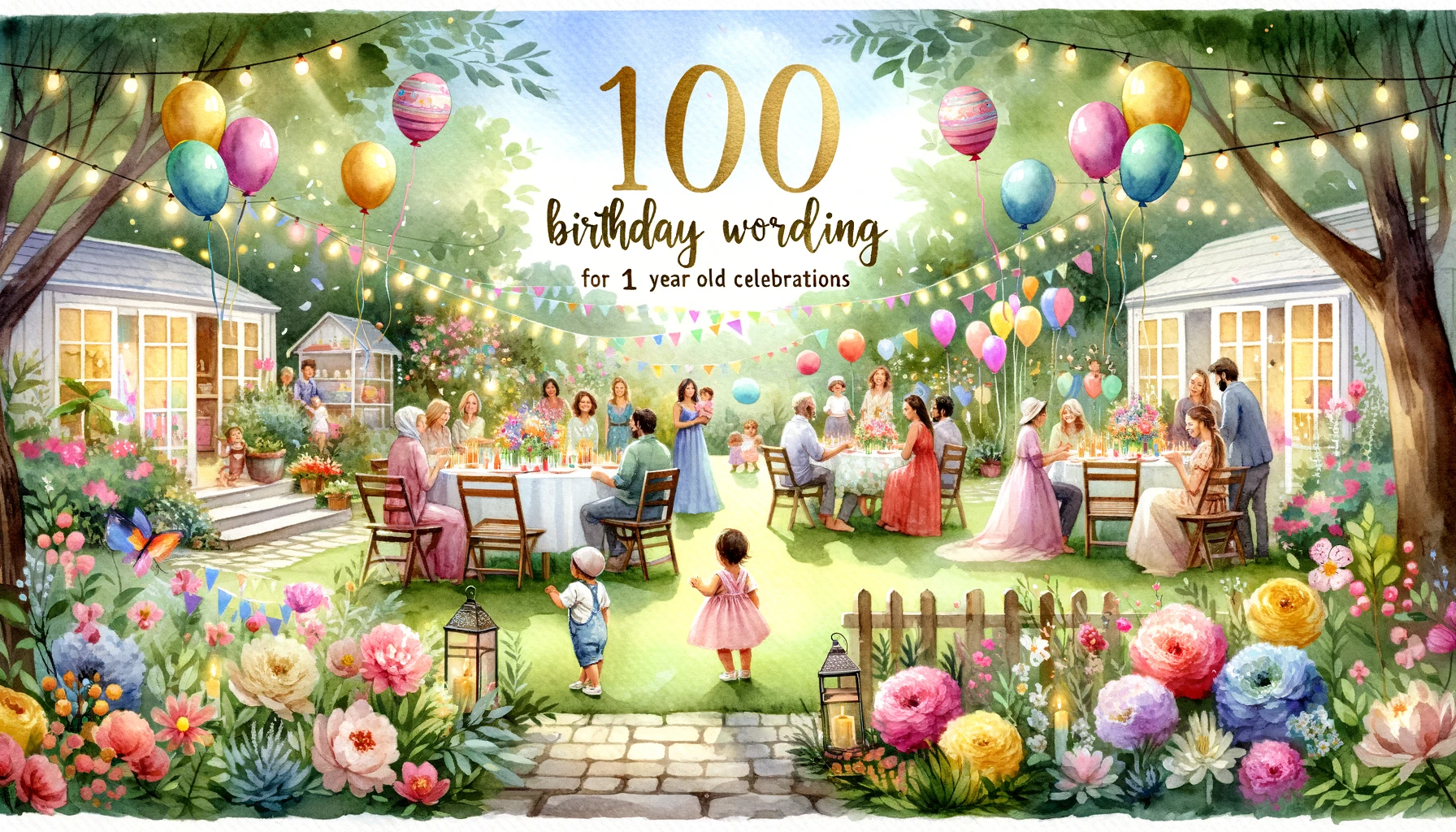 100 Birthday Invitation Wording for 1 Year Old Celebrations