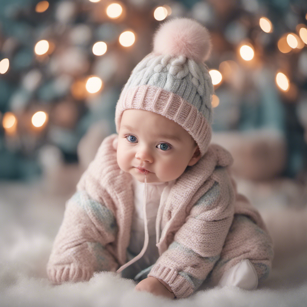 A cozy and adorable winter birthday outfit for a baby