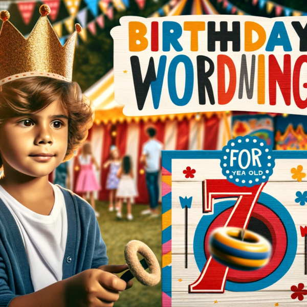 Birthday Invitation Wording for 7 Year Old