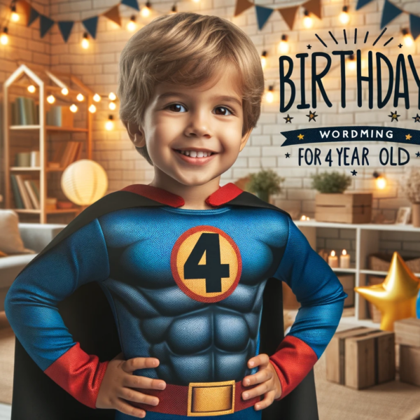 Birthday Invitation Wording for 4 Year Old