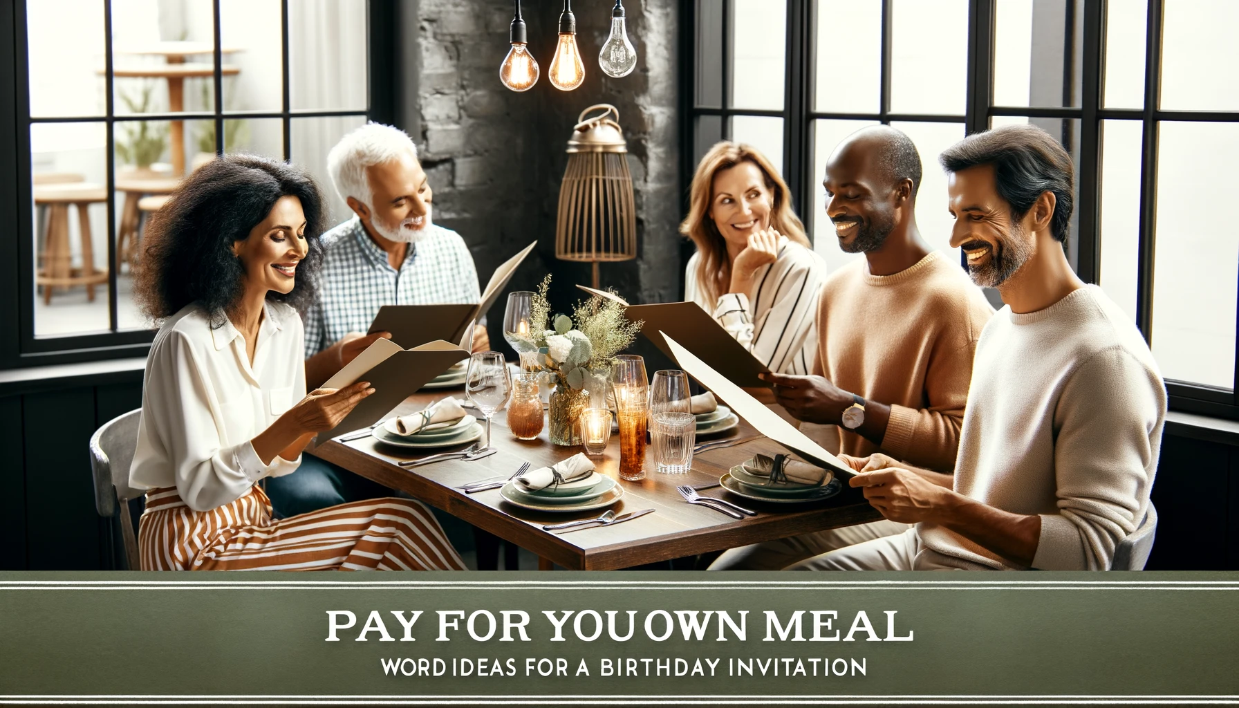 Pay for Your Own Meal Wording Ideas for a Birthday Invitation