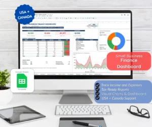 Small Business Finance Tracker Google Sheet from layer7 Designs