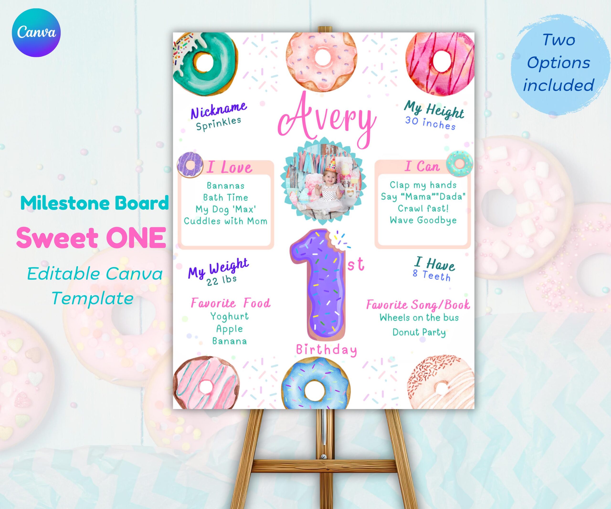How to Make a Donut Milestone Board for 1st Birthday (Step-by-Step)