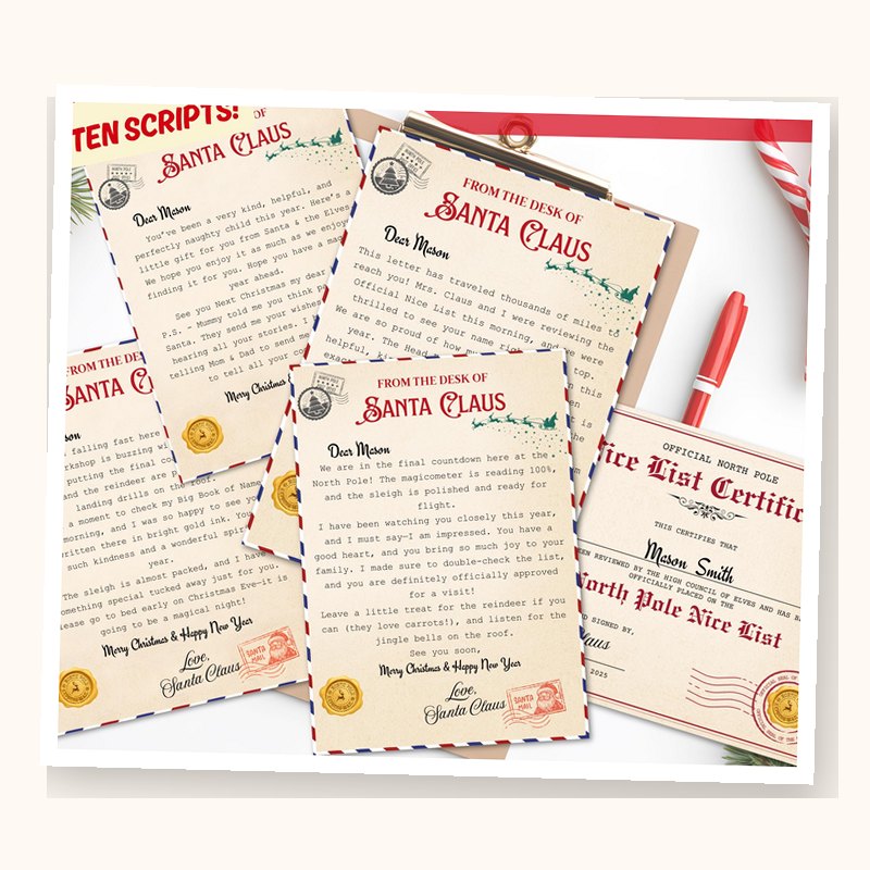 Santa Letter Bundle, an editable printable from Layer7 Designs